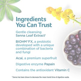 Detox Cleanse | Purely Inspired 7 Day Cleanse + Probiotics | Acai Berry Cleanse | Whole Body Cleanse Detox for Women & Men | Body Detox with Senna Leaf, Probiotics & Digestive Enzymes | 60 Count