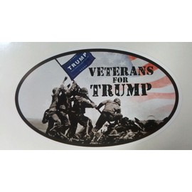 TRUMP VETERANS FOR TRUMP AMERICAN FLAG MILITARY 2020 MAGA DECAL STICKER