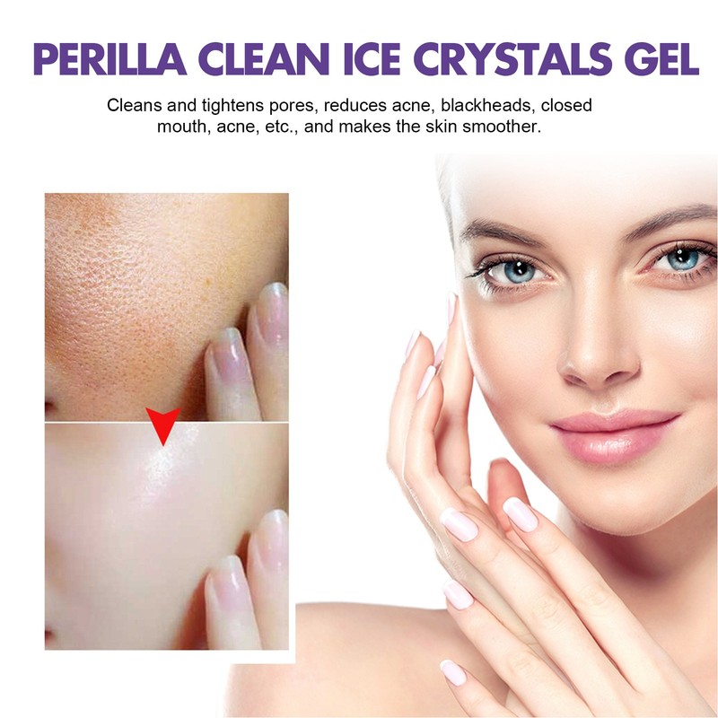 4Pcs Face Clean Gel Perilla Facial Skin Care Cleansing Hydrating