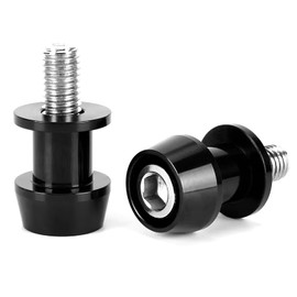 Set of 2 8 mm Motorcycle CNC Repair Stand, Racing Adapter, Stand Holder, M8 Swing Protection Motorcycle for Rear Stand, Black