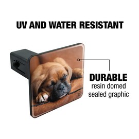 GRAPHICS & MORE Boxer Puppy Dog Sleeping in Leather Chair Tow Trailer Hitch Cover Plug Insert