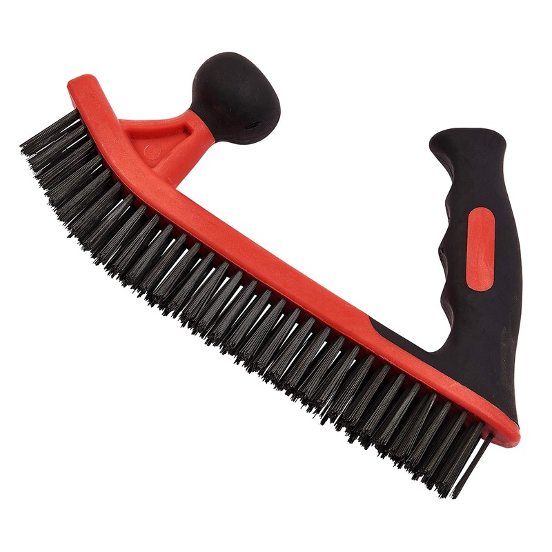 Am-Tech S3667 Double Handle Wire Brush - Red (1-Piece)