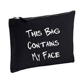 60 Second Makeover Limited Black This Bag Contains My Face Make up Bag Gift Present Idea Cosmetics Bag Toiletries