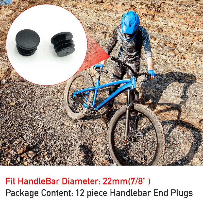 ONIPAX Plastic Handle Bar End Plugs 12pcs Caps for MTB