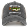 Professional Master Baiter Trucker Hat Men Funny Mesh Baseball Cap