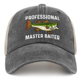 Professional Master Baiter Trucker Hat Men Funny Mesh Baseball Cap for Summer
