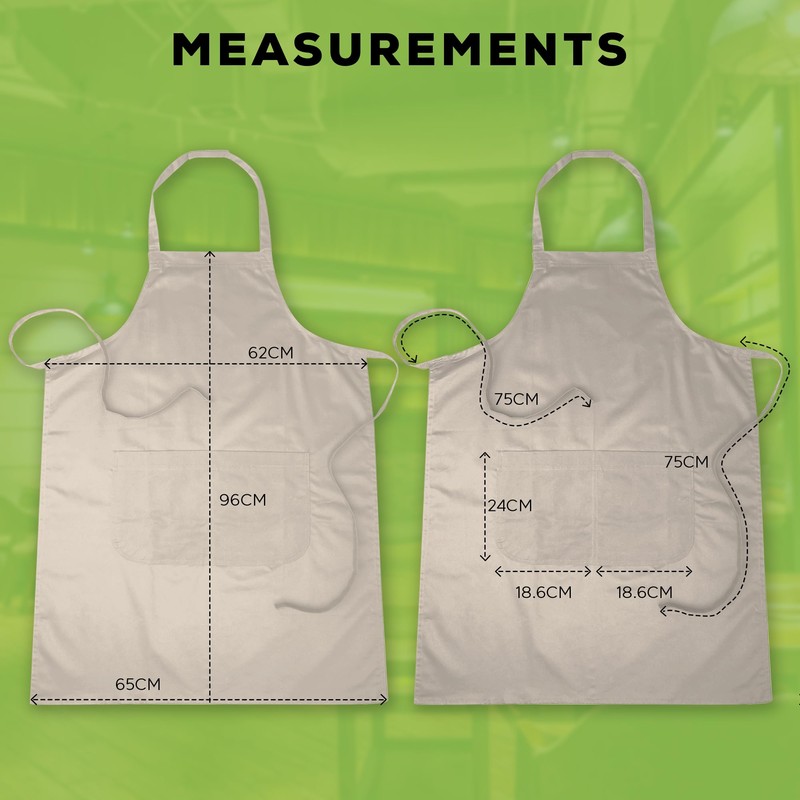 Bronta Mill Plain Unisex Chef Work DIY Apron with Twin