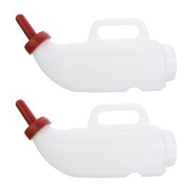 Yardwe 2 Sets 2L Animal Feeding Bottle Lamb Milk Bucket Large Capacity Feeder Pot for Calf Sheep Little Goat Dog Pet