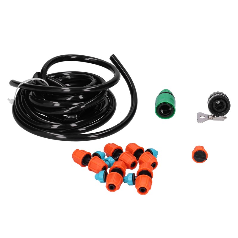 5m Garden Irrigation Kit 9/12 Hose Spray Nozzle Automatic Watering