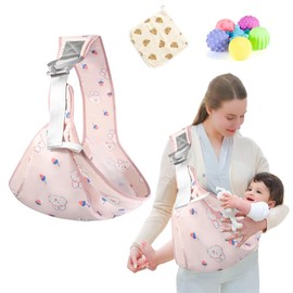 Baby Carrier Newborn to Toddler - Ergonomic, Cozy and Lightweight Infant Carrier for 7-44lbs, Effortless to Put On, Ideal for Hands-Free Parenting, Enhanced Lumbar Support (Rabbit)