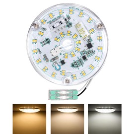 senroyal 4 Inch Ceiling Fan LED Light Replacement 18W 2100LM, 3CCT 3000K 4000K 5000K Ceiling Fan Light Kit, Round LED Retrofit Kit for Ceiling Light, 120V, CRI90, Dimmable