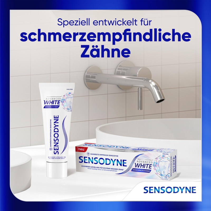 Toothpaste - Sensodyne Advanced White - Daily Whitening Tooth Cream,