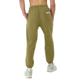 Champion Men's, Reverse Weave, Stadium Sweatpants with Pockets, Elastic Bottom, 30", Washed Outdoor Olive Green C Patch Logo
