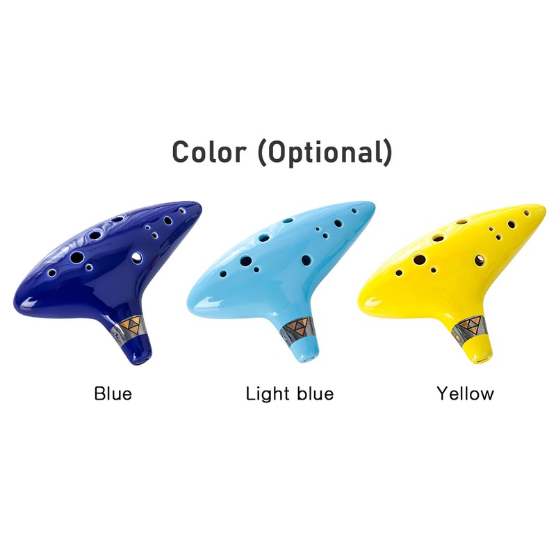 12-hole Alto C Ocarina Portable Musical Instrument with Protective Bag