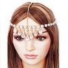 Head Jewelry ~ Hanging Crystals Head Chain Headband Goldtone Casual