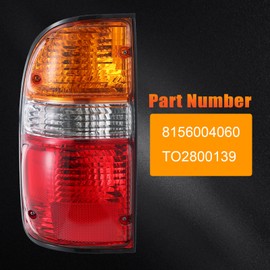 Tail Lights Assembly Compatible with 2001-2004 Toyota Tacoma 01-04 Tacoma Rear Taillight Assembly, Replace for 2800139 8156004060 8155004060 (Left, Drive Side)