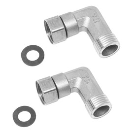 2PCS Clawfoot Tub Faucet Elbows Adapter，Clawfoot Bathtub Faucet Upgrade Kit，Bath Tub Mount Faucet Elbows Adapter Connector to Water Line，Easy Water Line Connection（0.78in）
