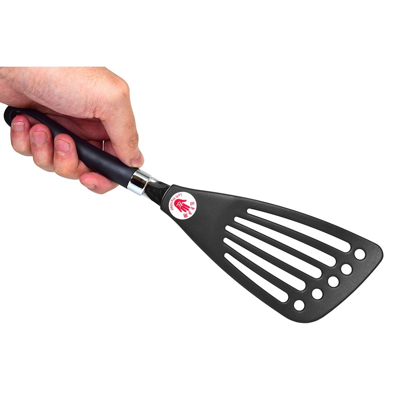 Seki Japan Kitchen Nylon Spatula Wide Thin Slotted Turner for