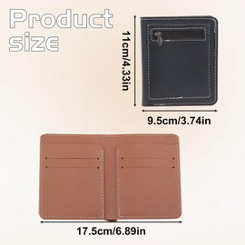 AfitLulu Men's Soft PU Leather Wallet Men's Slim Wallet Men's Bifold Wallet Men's Small Wallet with 6 Card Slots and Coin Pocket, black, Modern