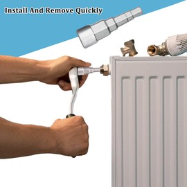 Noosverl Universal Radiator Step Wrench 1/2 Inch, Step Wrench Sanitary, Universal Step Wrench with Inner Square for Valve Nipples, Sanitary and Radiators