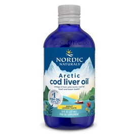 Nordic Naturals Nordic Naturals Arctic Cod Liver Oil, Lemon - 8 oz - 1060 mg Total Omega-3s with EPA & DHA - Heart & Brain Health, Healthy Immunity, Overall Wellness - Non-GMO - 48 Servings