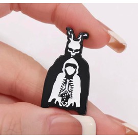 Donnie Inspired Frank Bunny Rabbit Classic Cult Film Dark Movie Sci-Fi 1.2" Enamel Pin Badge, 1.2 inches, Enamel, metal