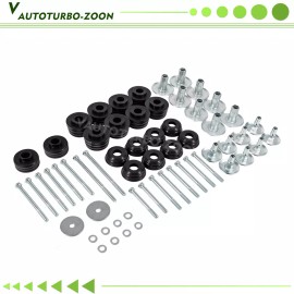 VEHITO For 08-16 Ford F250 F350 Super Duty 2WD 4WD KF04060BK Body Cab Mount Bushing Kit