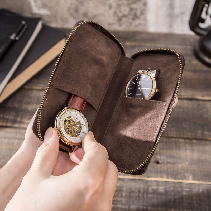 HIRAM Watch Case, Watch Box, Collection, Storage, Portable, Convenient, For