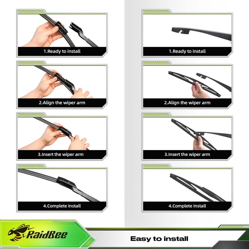 Raidbee® Silicone Windshield Wiper blades 3 pack Replacement for SUBARU