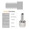 sourcing map 2pcs Stainless Steel Barbed Fitting 1/4" NPT Female