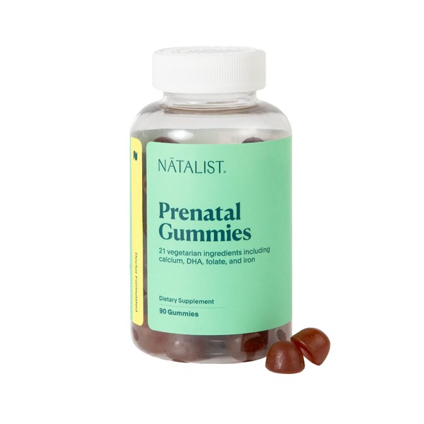 NATALIST Prenatal Gummies for Her Daily Preconception & Pregnancy Formula Women's Multivitamins + DHA Omega-3 from Algae - Mixed Berry, Vegetarian, Gluten-Free, Non-GMO - 90 Count