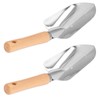 2Pcs Stainless Steel Garden Loose Soil Scoop Wearable Rope Portable