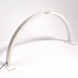 KADS 29In Wide Half Moon Nail Desk Lamp, Half Moon Light for Nail Desk, Lash Light for Eyelash Extensions with 3 Color Temperature 3000k-6500k for Nail, Lash, Tattoo, Skincare (White)