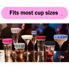 TOEASYWAY Drink Covers for Alcohol, Reusable Cup Cover with Straw