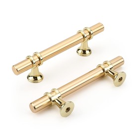 Rergy 10 Pack 3 Inch Gold Cabinet Pulls Heavy-Duty Kitchen Cabinet Handles, Rust-Resistant and Durable Drawer Pulls Zinc Alloy Hardware for Cupboard,Closet,Cabinets