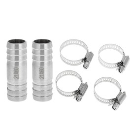 RATCHROLL 1 Set Hose Barb Fittings for Air Water Oil Gas Fuel 53/64" Hose Barb Connector Silver Tone 304 Stainless Steel