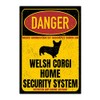 Welsh Corgi Corgie Sign Danger Security System Door Sign Dog