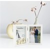Smiling Art Double Wooden Photo Frame for 2 Photos, Folding