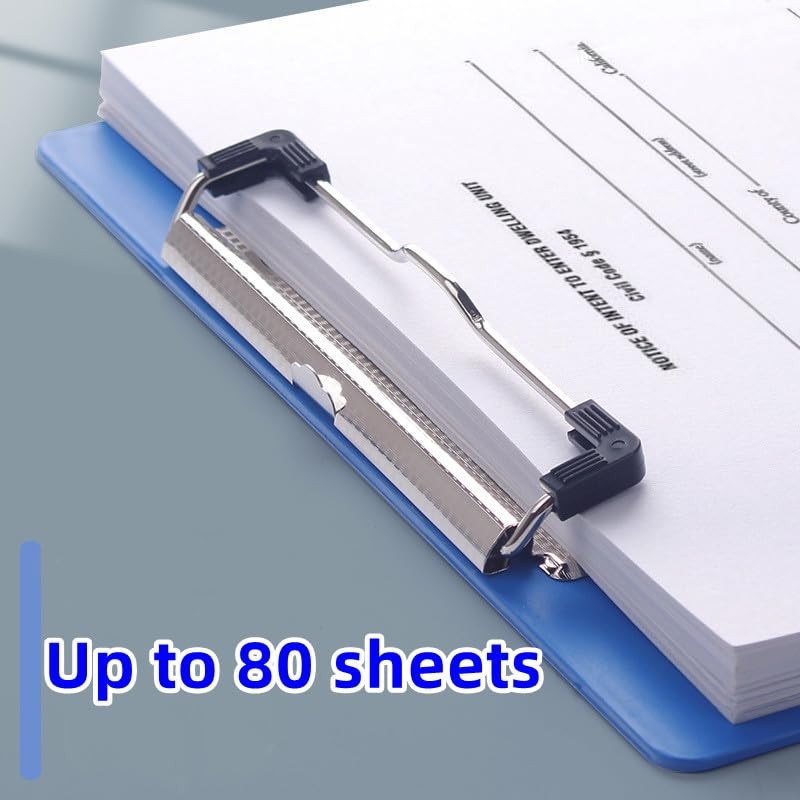 Clipboard A4, 2 Clipboards with Rubberised Metal Clamp, Clipboard Writing