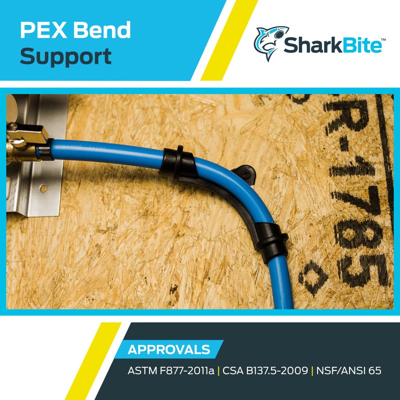 SharkBite 1/2 Inch PEX Poly 90 Degree Bend Support with