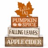 Wooden Fall Tabletop Decor for Seasonal Decorating – 4-Piece Maple