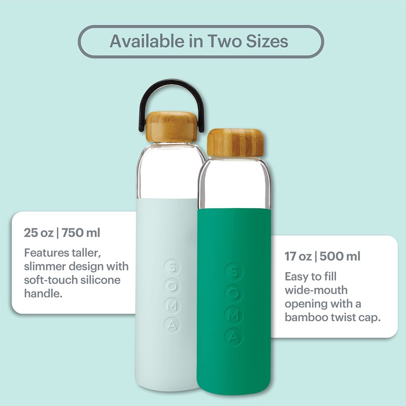 Full Circle Home V.2 17 oz. Glass Water Bottle -