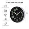 Warminn Atomic Wall Clock with Glow in Dark Silent Non