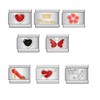 8 Heart Gold Butterfly Dolphin Starter Bundle Charm Silver Italian