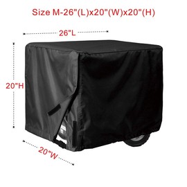 Porch Shield Waterproof Universal Generator Cover 26 x 20 x 20 inch - for Most Generators 3000-5000 Watt, Black