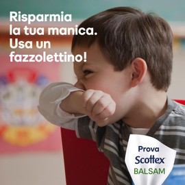 Scottex Balsam Fazzoletti di carta, Morbidi e Lenitivi, Dermatologicamente testati, Confezione da 24 Pacchetti di Fazzoletti
