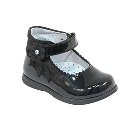 COQUETA Zapatos Primeros Pasos para Niña Fabricados En Charol Negro 12