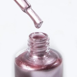 12ml Rose Gold Chrome Nail Polish, Metallic Liquid Nail Color, Quick Dry Formula, Mirror Finish Nail Art Polish for DIY Manicure and Salon Use