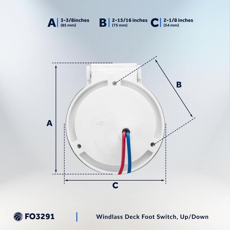 Five Oceans Windlass Foot Switch - Covered Anchor Windlass Deck