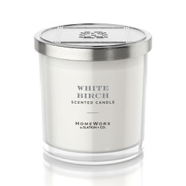 HomeWorx White Birch 3-Wick Premium Scented Candle, 14 oz., 40 Hours of Burn Time
